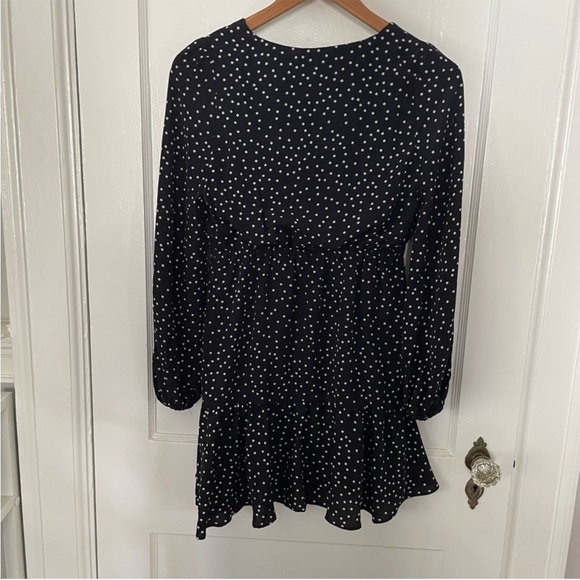 Hello Molly Polka Dot Flowy Mini Dress Frills - Picture 7 of 8